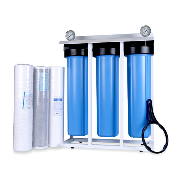 Premium Three Stage Big Blue Whole House Water Filter System