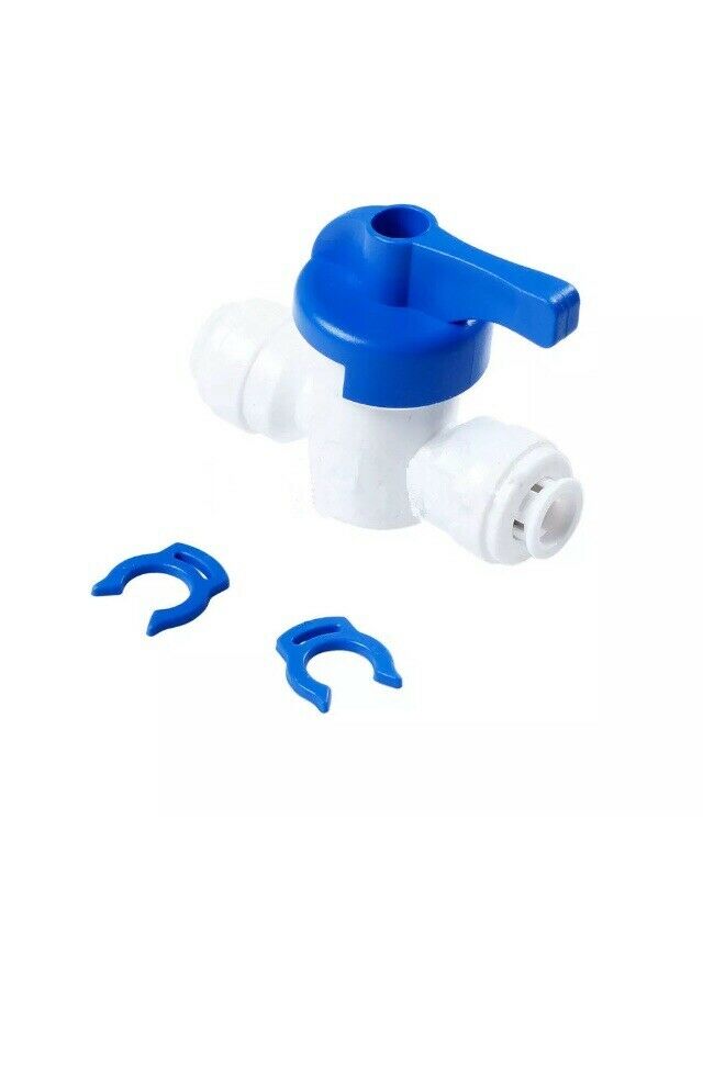 1/4" INLINE BALL VALVE PUSH FIT RO REVERSE OSMOSIS WATER FILTER