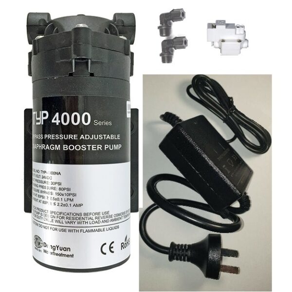 TYP 4000 Bypass Pressure Adjustable Diaphragm Booster Pump 24 VDC/400GPD