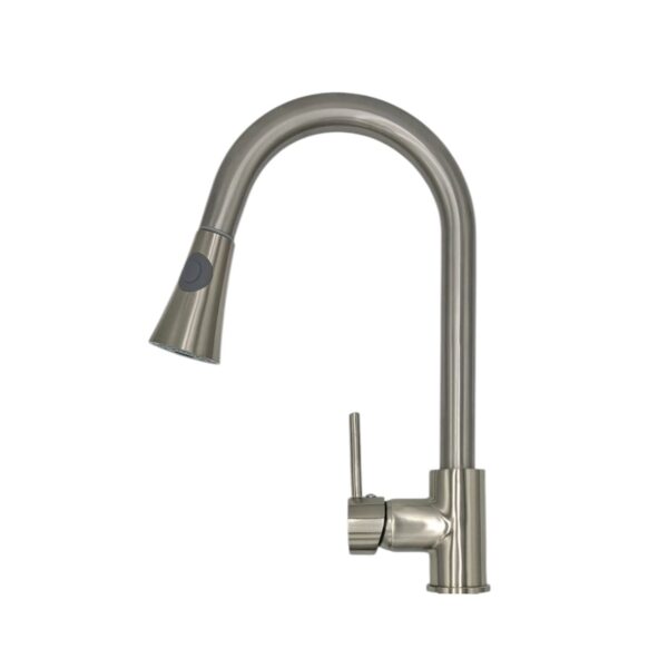 Pull Down Spray Tap - Kitchen Mixer in Brushed Nickel