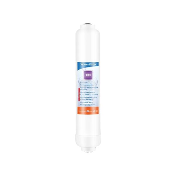 Inline Water Filter | T33 Activated Post Carbon | 5 Micron | 10" x 2"